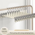 Creamy white Adjustable Pants Hangers 10 Pack - 31 cm Metal Clip Hangers with Non Slip Soft Grip Clips, Space Saving Wardrobe Organisers for Trousers, Skirts and Shorts