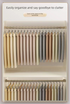 Creamy white Adjustable Pants Hangers 10 Pack - 31 cm Metal Clip Hangers with Non Slip Soft Grip Clips, Space Saving Wardrobe Organisers for Trousers, Skirts and Shorts