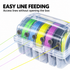 Fishing Line Spool Storage Box - Portable Transparent Multi Spool Organiser with Carry Handle, Tangle Free Line Management for Nylon, PE and Leader Tackle
