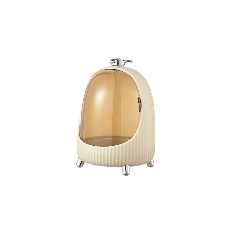 Egg shaped Makeup Organizer Small Cream White 18 * 26cm