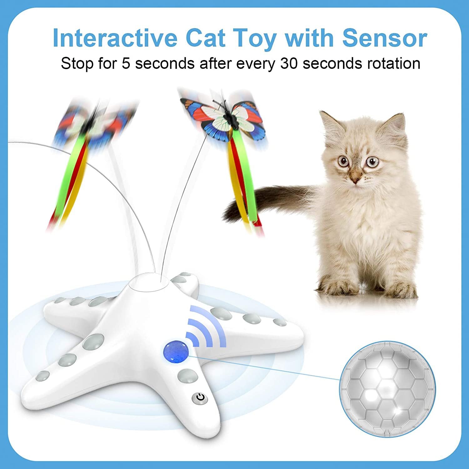 Starfish Butterfly Cat Teaser Toys