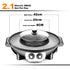 Electric 2 In 1 Non-Stick BBQ Plate Hot Pot Pan For Party Shabu Grill Barbecue 42cm