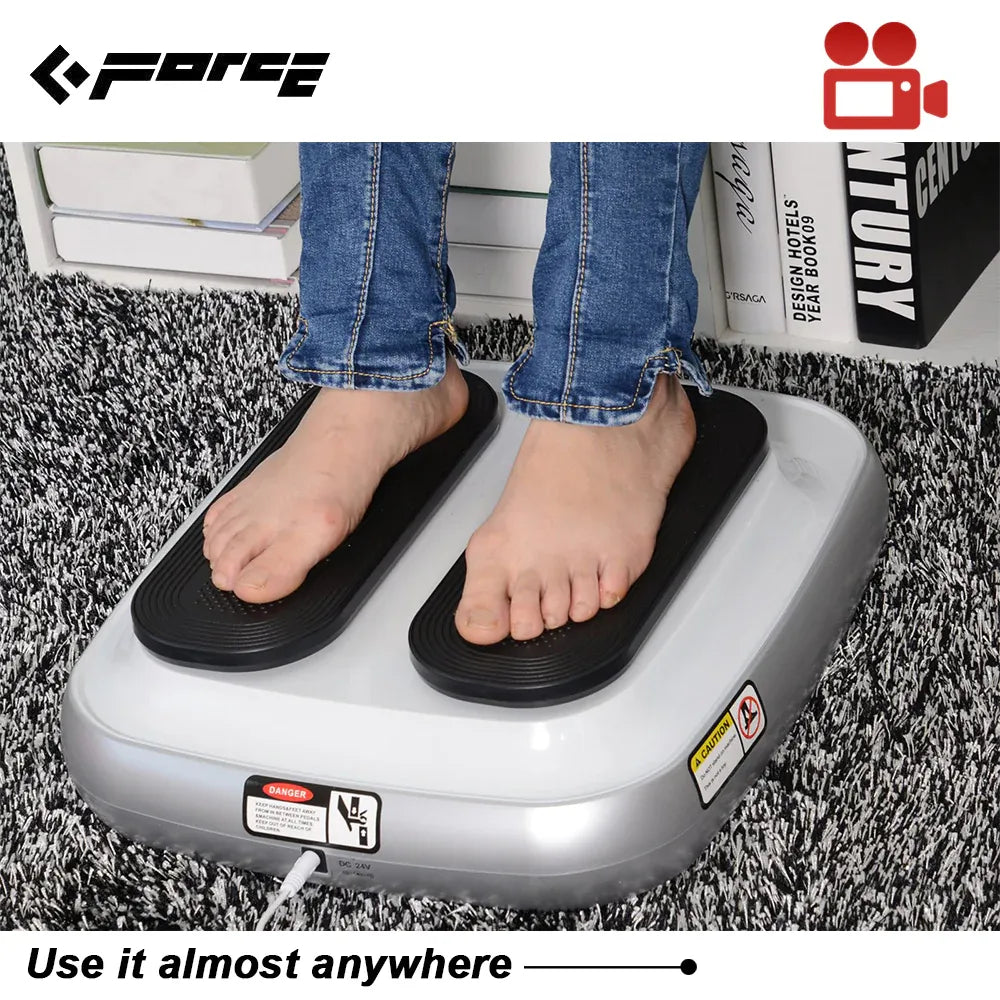 Portable Electric Circulation Leg Trainer Exerciser Machine With Remote Control Silver