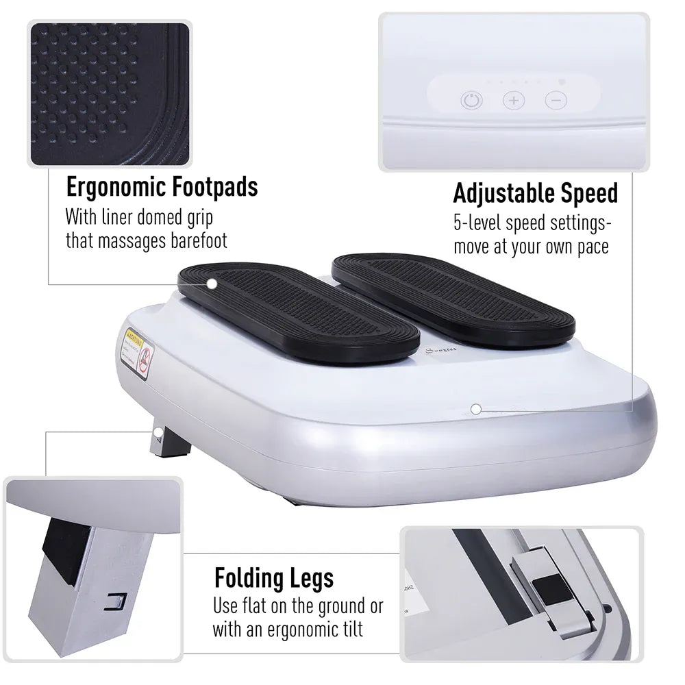 Portable Electric Circulation Leg Trainer Exerciser Machine With Remote Control Silver
