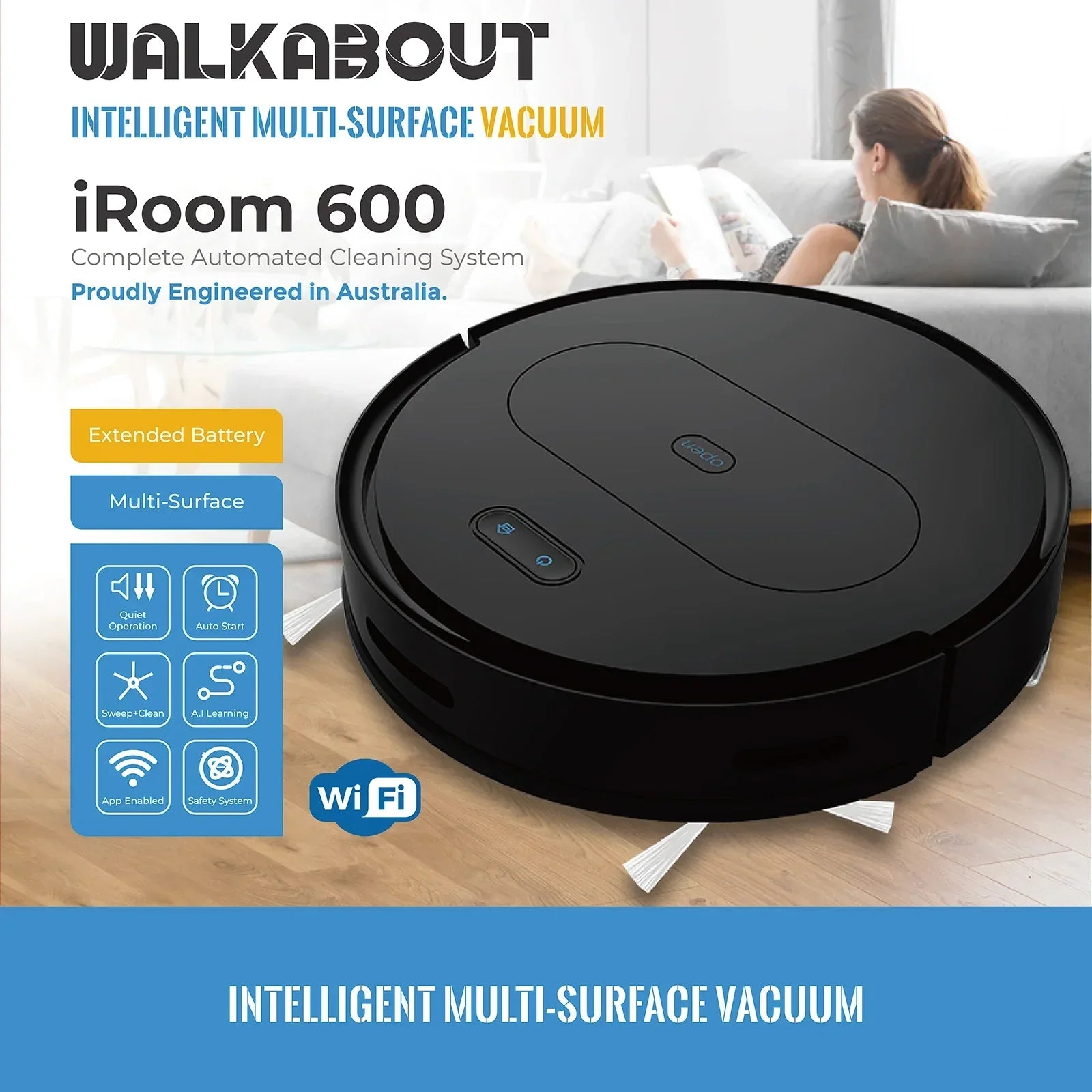 iRoom 600 Smart Robot Vacuum and Mop With App-Based Automated Cleaning System
