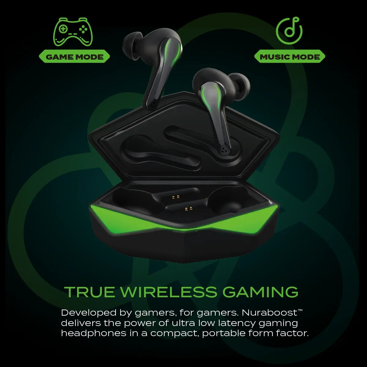 Matte Black  Edge Ultra Low Latency Bluetooth 5.0 Gaming True Wireless Earbuds - Free AU/NZ Shipping