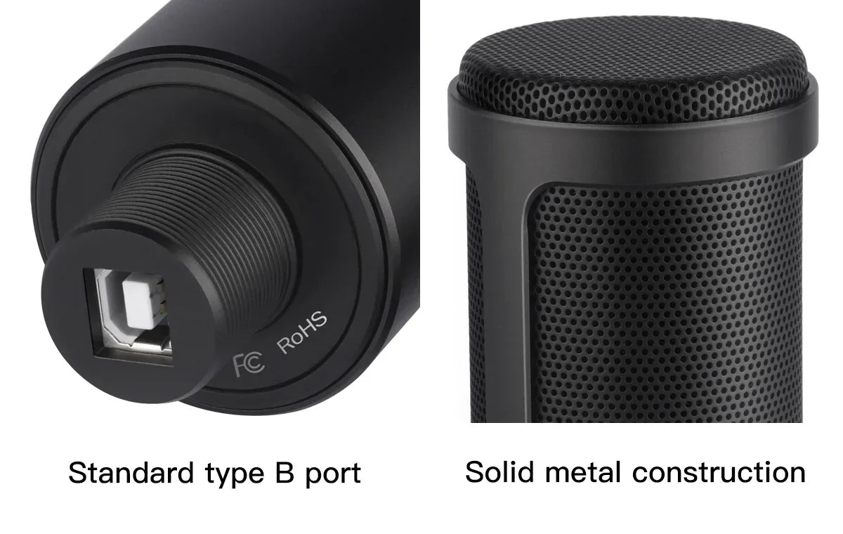 Studio Streaming Podcaster USB Microphone With Desk Tripod