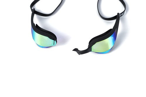 Adult mirrored lens swimming goggles gold