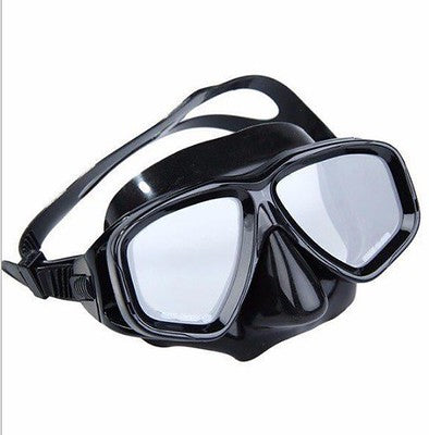 D2 Myopia Prescription Diving Mask for Adults and Teenagers tempered glass lens â€“ black