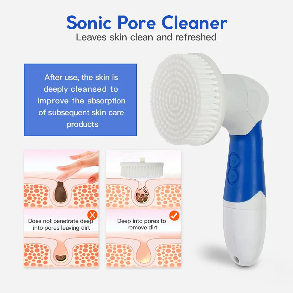 Ultimate Spin Facial Cleansing Brush Set - 4 Heads