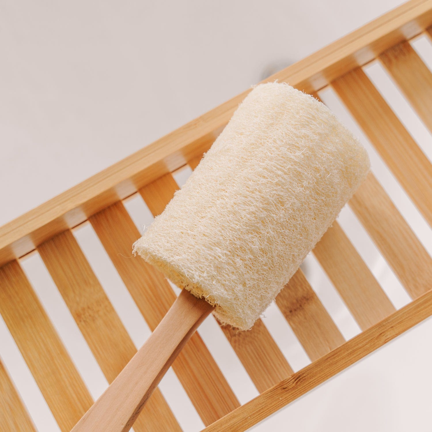 Clevinger Eco Loofah Back Scrubber with Wood Handle