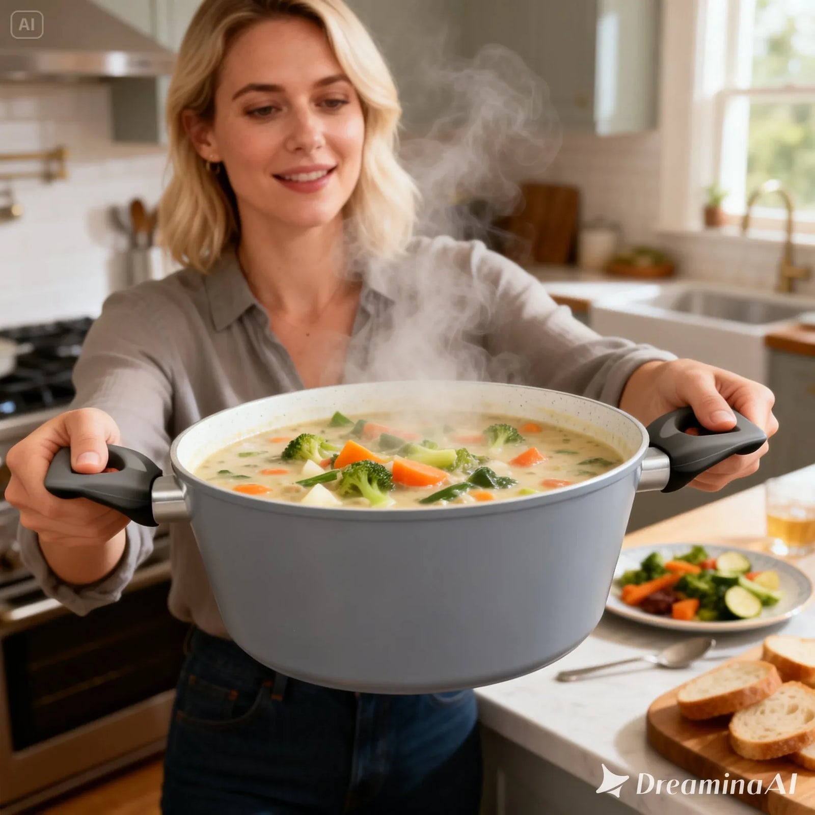 CLEVINGER 24CM NON-STICK CASSEROLE WITH LID