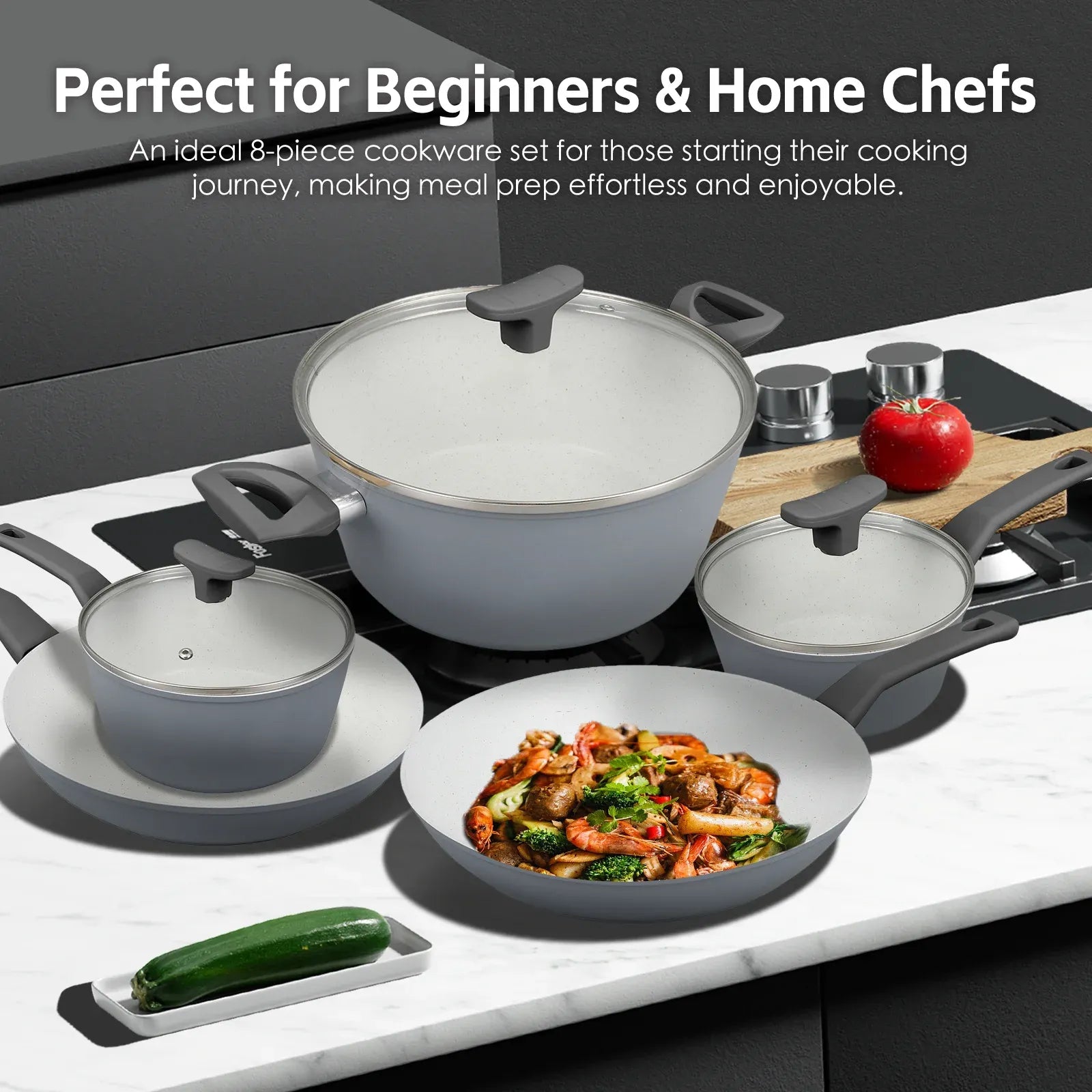 CLEVINGER 24CM NON-STICK CASSEROLE WITH LID