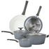 8-Piece Non-Stick Marble Cookware Set PFOA-Free Induction Compatible