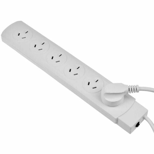 6 Outlet Power Board With Surge Protection 1M Lead Cable