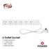 6 Outlet Power Board With Surge Protection 1M Lead Cable