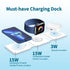 3 in 1 Wireless 15W Qi Fast Charging Foldable Station for Apple Mag Safe