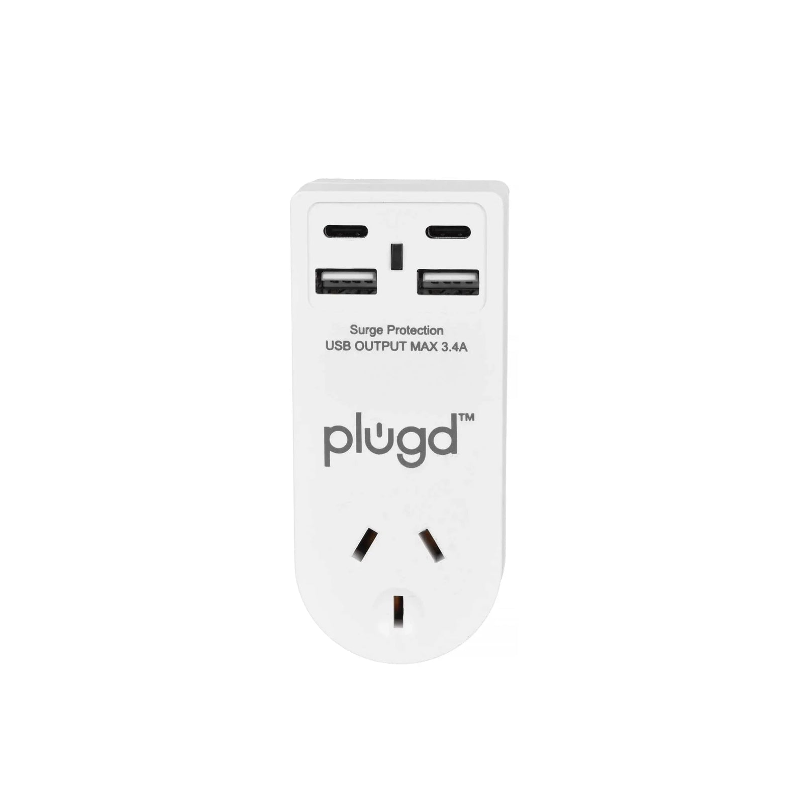 2 USB-A and 2 USB-C Wall Charger with Surge Protection