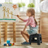 Folding Stool – 29cm Portable, 125kg Capacity, Non‑Slip, Compact, Black