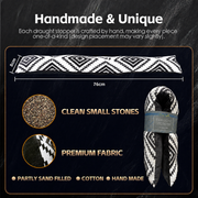 2 Pack Door Draught Stopper Sand Filled Cotton Draft Blocker 78cm