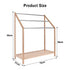 85cm Standing Towel Rack - Bamboo Towel Bar Metal 3-Tier