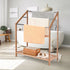 85cm Standing Towel Rack - Bamboo Towel Bar Metal 3-Tier
