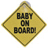 2 Pcs Baby On Board Car Safety Sign 13x13cm