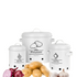3 Piece Galvanised Iron Vegetable Storage Tins with Lids Kitchen Canisters