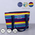 6L Food Safe Insulated Jumbo Cooler Tote - Rainbow