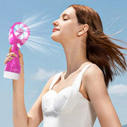 Handhold Battery Powered Personal Water Spray Fan-Blue/Pink - Blue