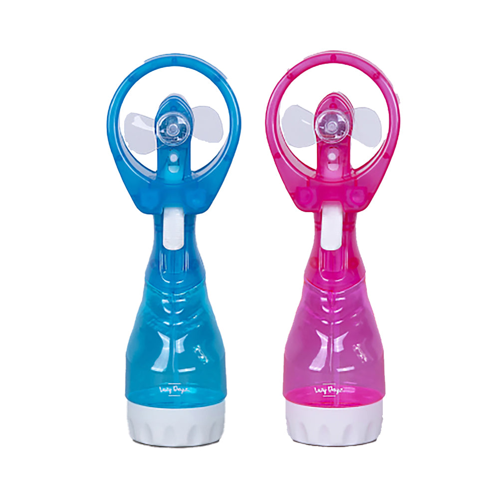 Handhold Battery Powered Personal Water Spray Fan-Blue/Pink - Blue