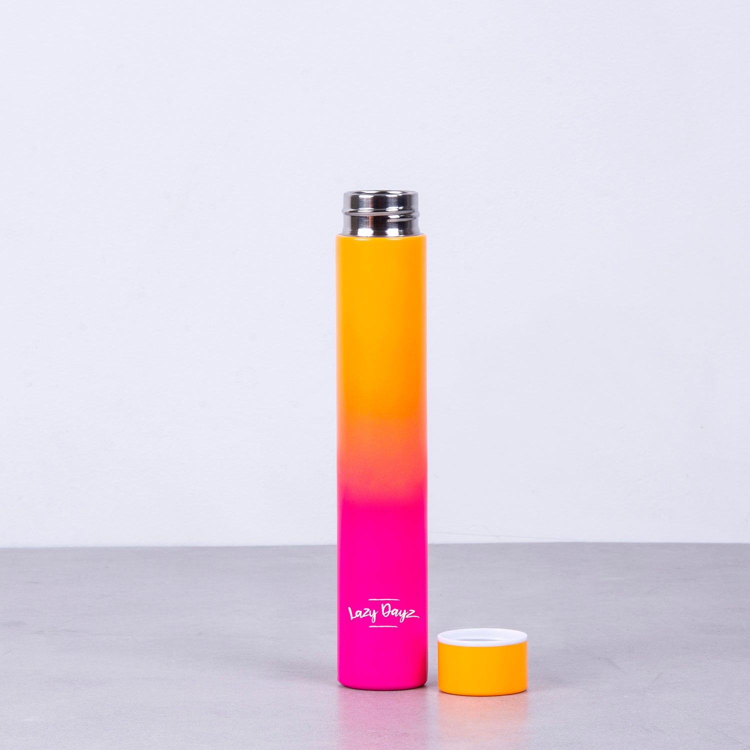 Lazy Dayz Slimline Drink Bottle 300ml - Orange Pink Ombre