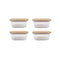 4 Pcs Bamboo Food Container - Medium