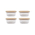 4 Pcs Bamboo Food Container - Medium