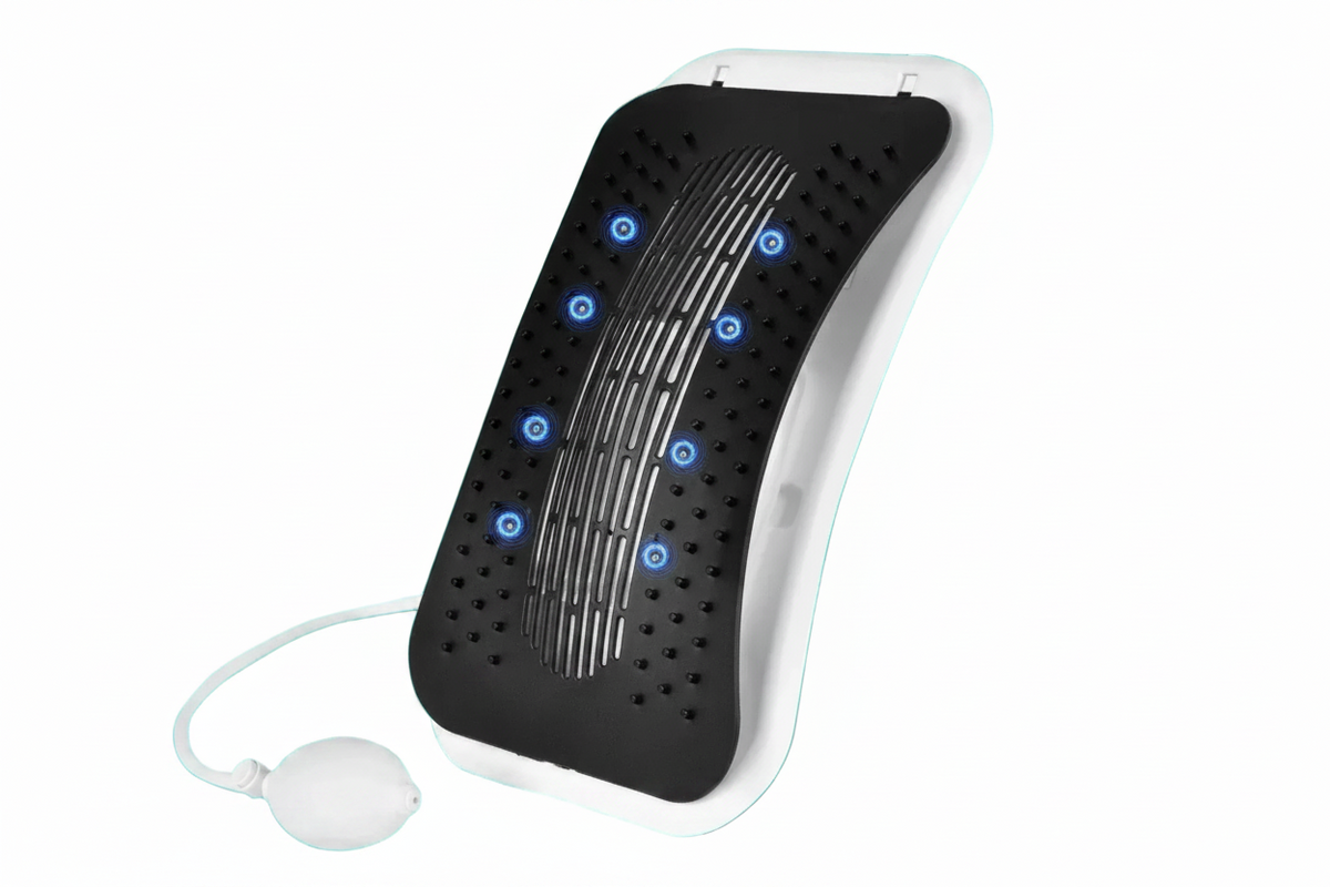 Adjustable Inflatable Lumbar Back Stretcher Spine Reliever with Air Pump