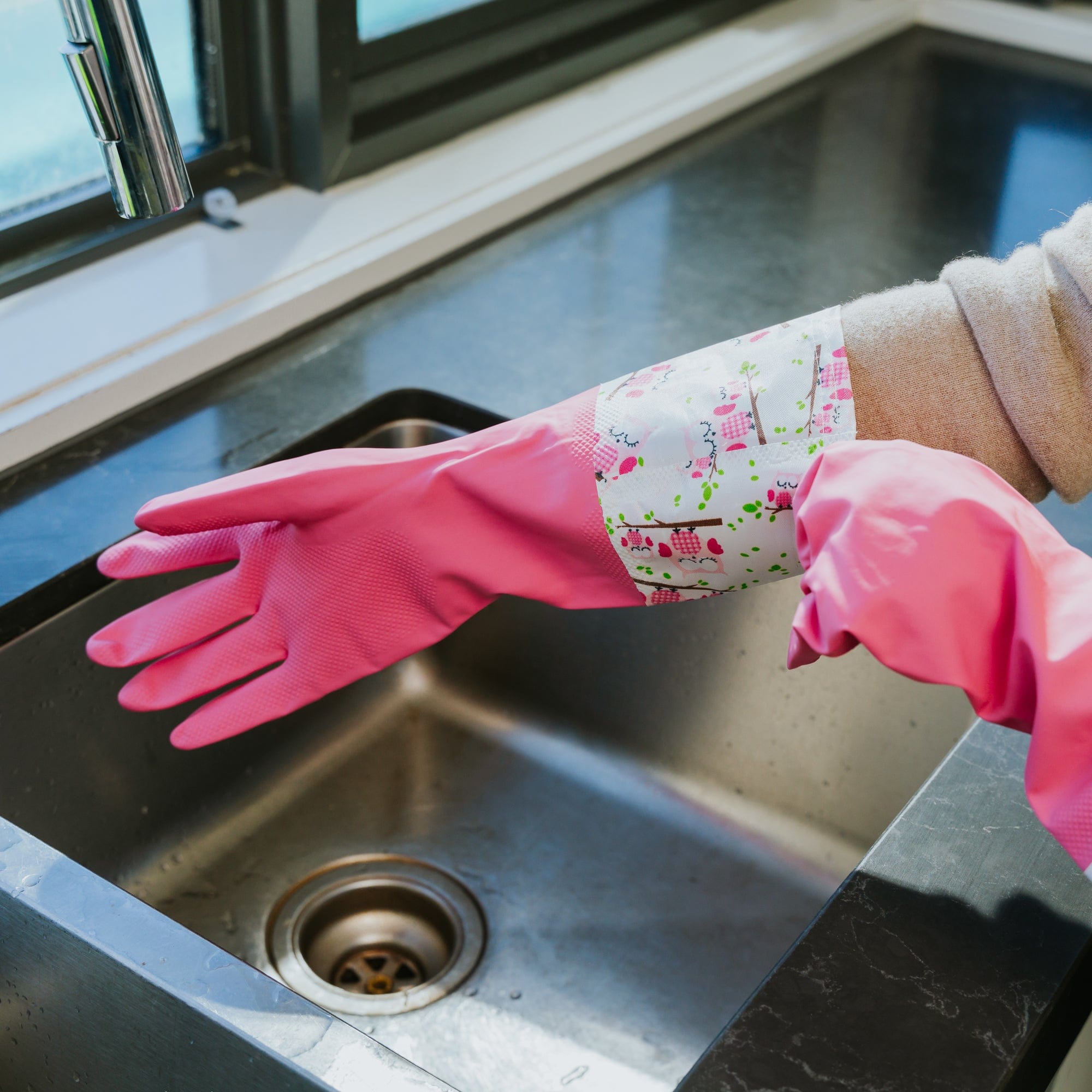 SPIFFY Deluxe Latex Household Cleaning Gloves