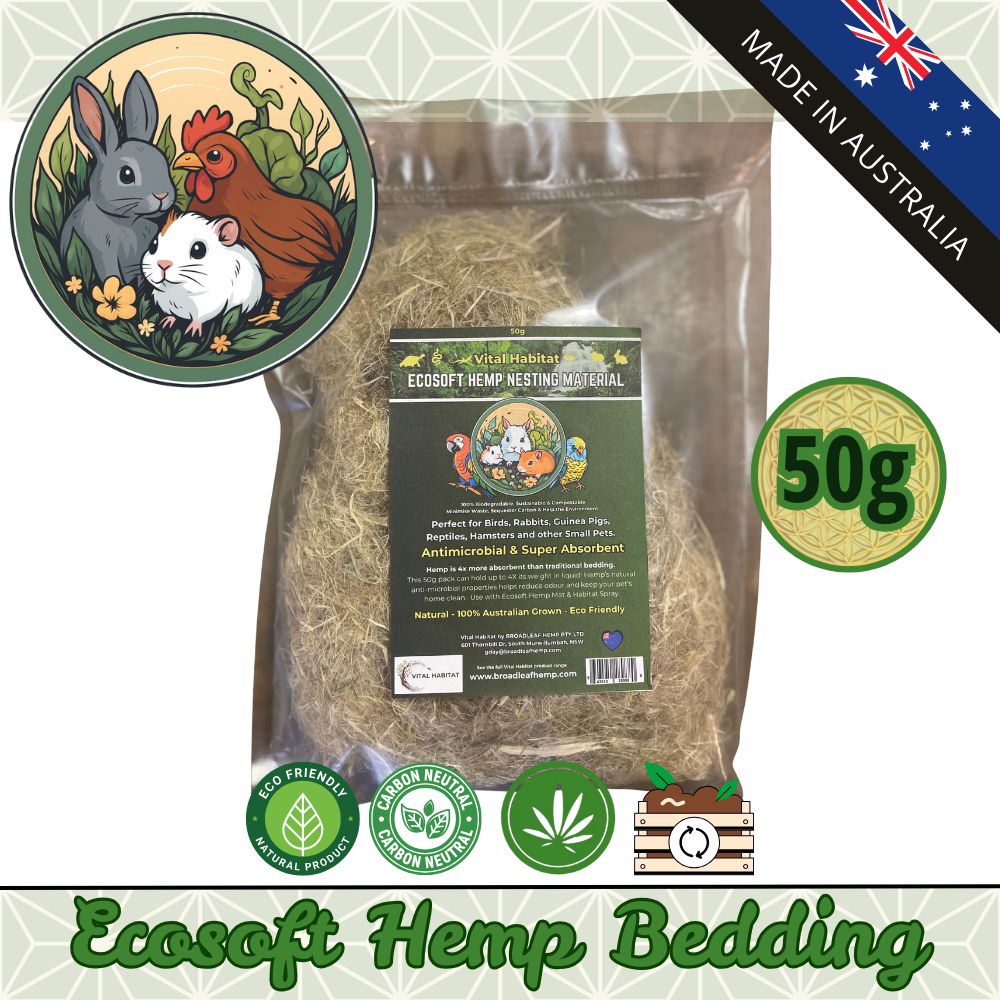Hemp Absorbent Nest Material | 50g | 2 Pack