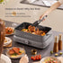 Electric Hot Pot 6L – Multifunctional Nonstick Cooker with Grill, Boil, Simmer & Fry Modes 2000W Power, Square Removable Pot