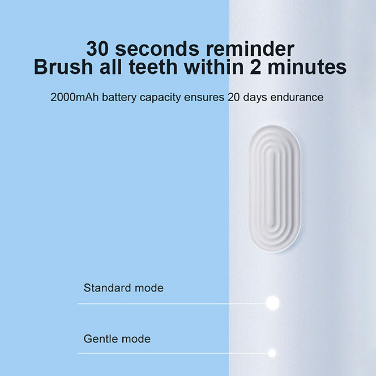 Sonic Electric Toothbrush Rechargeable Waterproof Wireless Portable Ultrasonic Whitening Toothbrush