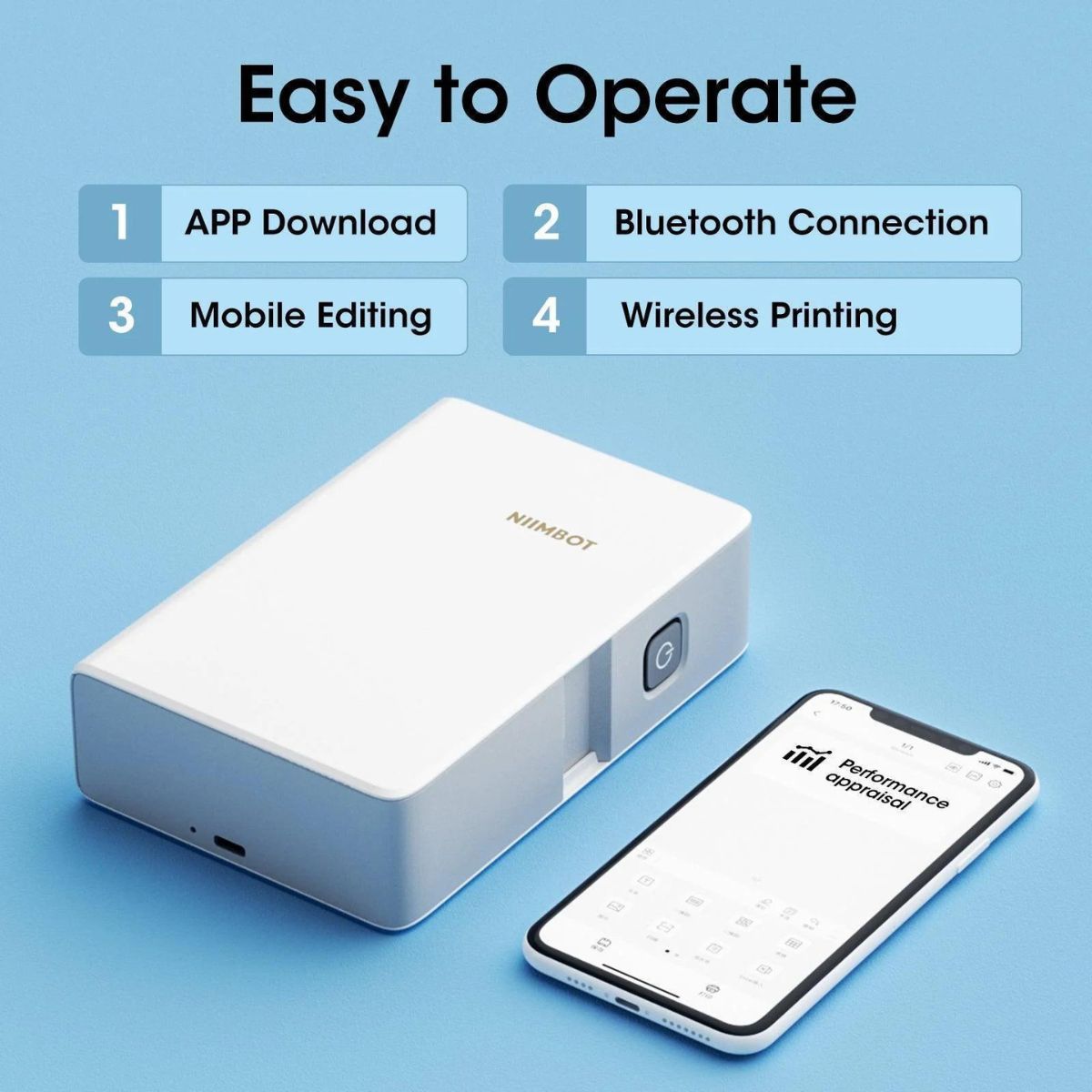 B18 Portable Bluetooth Label Printer