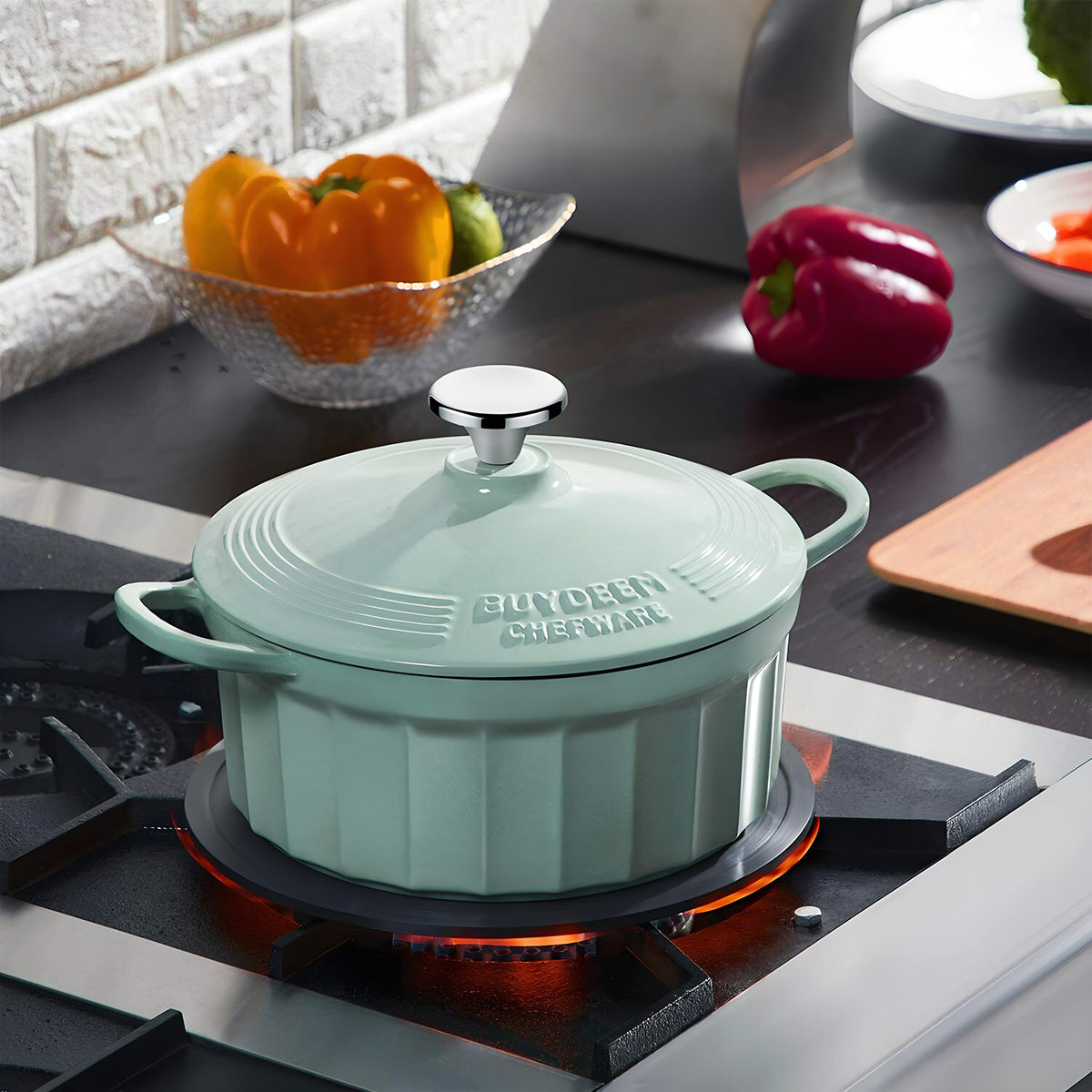 Enameled Cast-Iron Dutch Oven