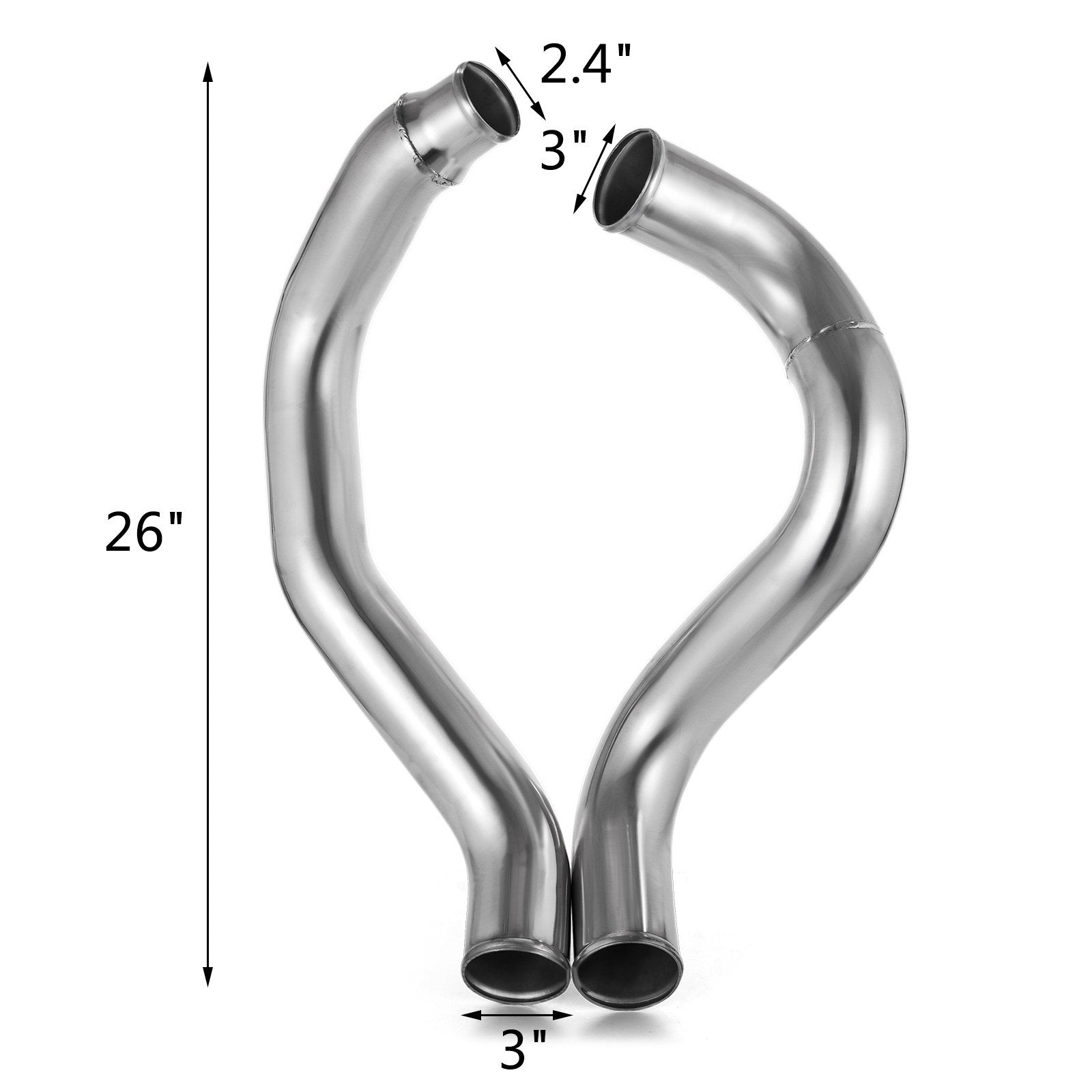 Turbo Intercooler Pipe & Boot Kit Silver for 03-07 Ford 6.0L Powerstroke Diesel