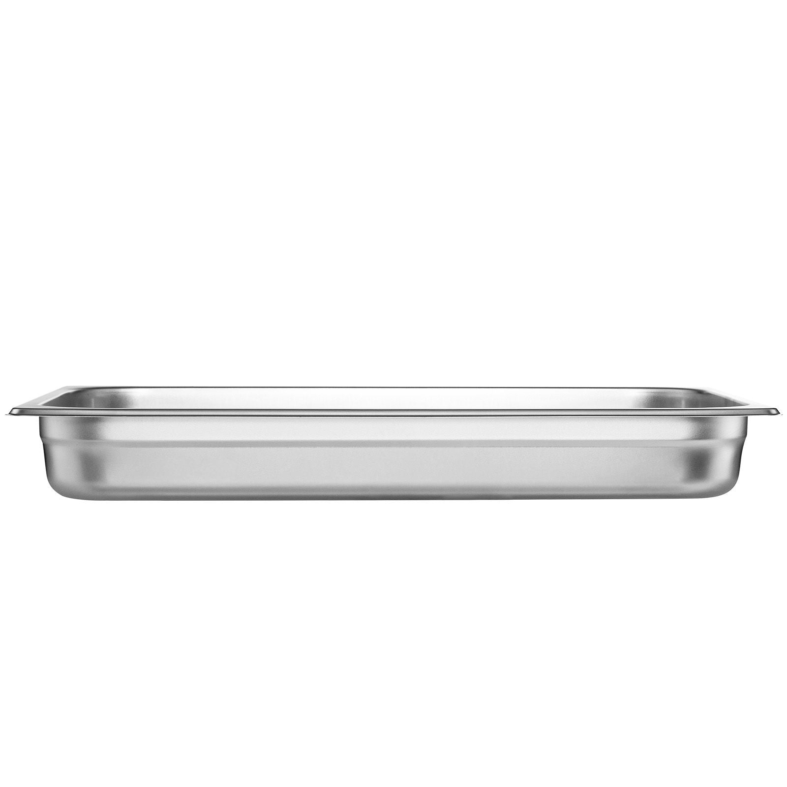6 Pack Hotel Pans, Full Size Anti-Jam Steam Pan, 0.8mm Thick Stainless Steel Restaurant Steam Table Pan, 2.5-Inch Deep Commercial Table Pan, Catering Storage Food Pan, for Industrial & Scientifi