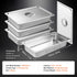 4 Pack Hotel Pans, Full Size Anti-Jam Steam Pan with Lid, 0.8mm Thick Stainless Steel Steam Table Pan, 4-Inch Deep Commercial Table Pan, Catering Storage Food Pan, for Industrial & Scientific