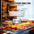 8 Pack Hotel Pans, 1/2 Size Anti-Jam Steam Pan with Lid, 0.8mm Thick Stainless Steel Steam Table Pan, 4-Inch Deep Commercial Table Pan, Catering Storage Food Pan, for Industrial & Scientific