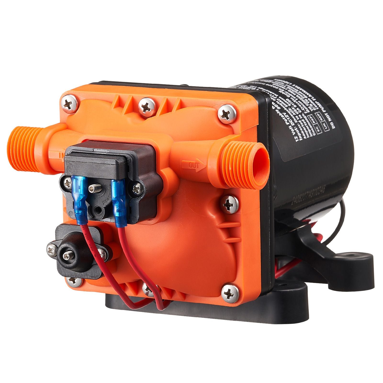 Diaphragm Pump 3GPM 11.36 L/min 4-Chamber Water Pump Pressure Switch