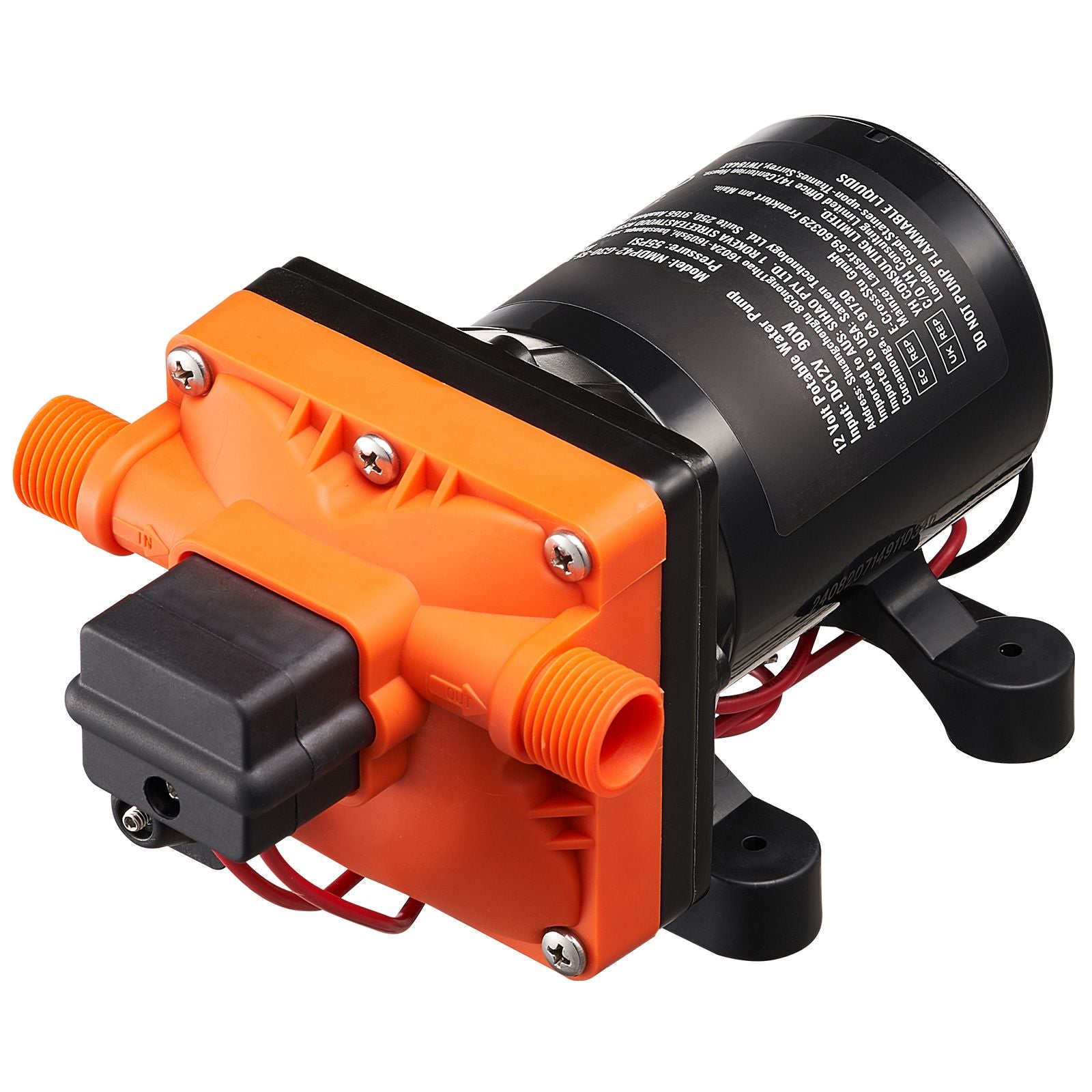 Diaphragm Pump 3GPM 11.36 L/min 4-Chamber Water Pump Pressure Switch