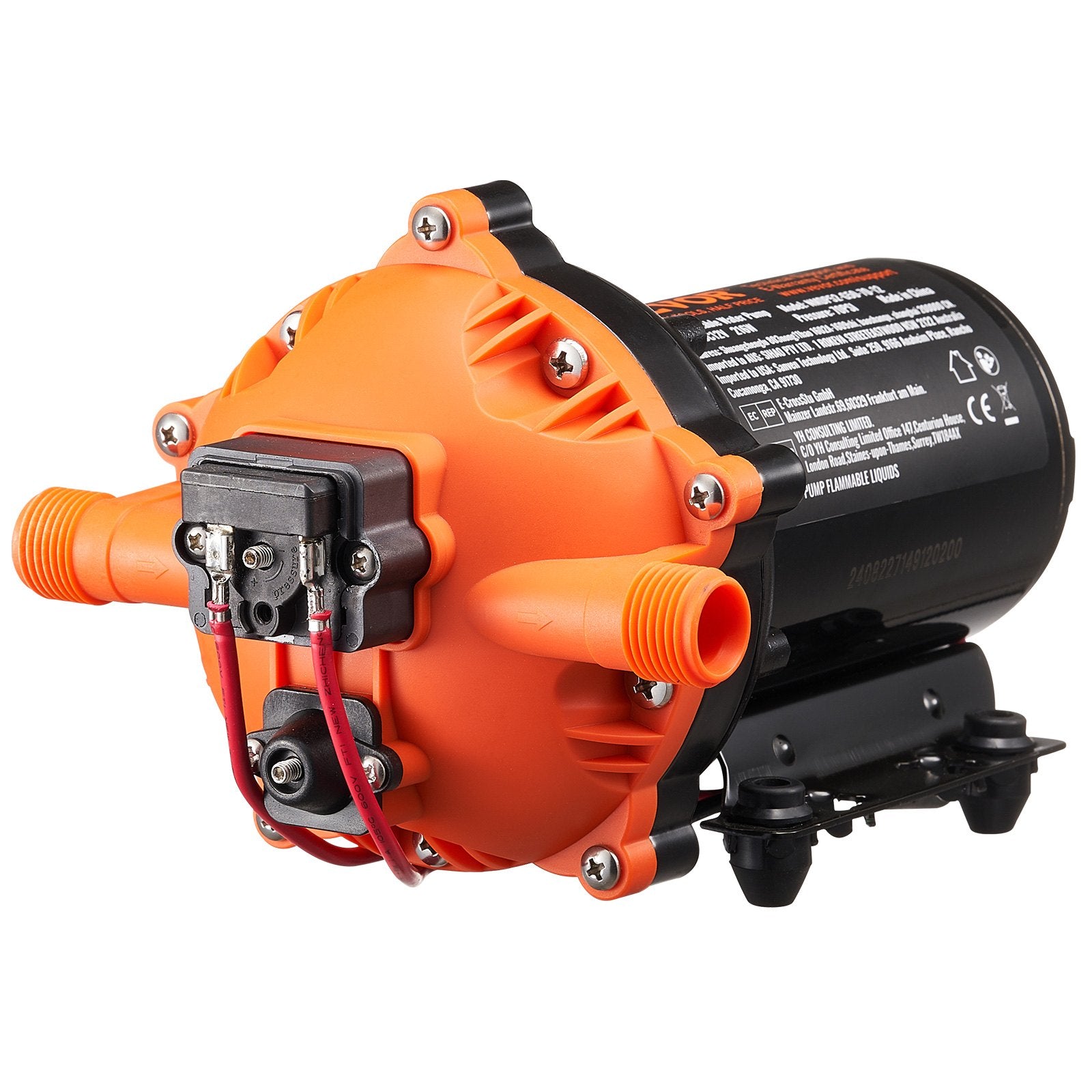Diaphragm Pump 5GPM 18.93 L/min 5-Chamber Water Pump Pressure Switch