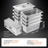 8 Pack Hotel Pans, 1/3 Size Anti-Jam Steam Pan with Lid, 0.8mm Thick Stainless Steel Steam Table Pan, 6-Inch Deep Commercial Table Pan, Catering Storage Food Pan, for Industrial & Scientific