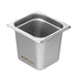 6 Pack Hotel Pans, 1/6  Size Anti-Jam Steam Pan, 0.8mm Thick Stainless Steel Restaurant Steam Table Pan, 6-Inch Deep Commercial Table Pan, Catering Storage Food Pan, for Industrial & Scientific